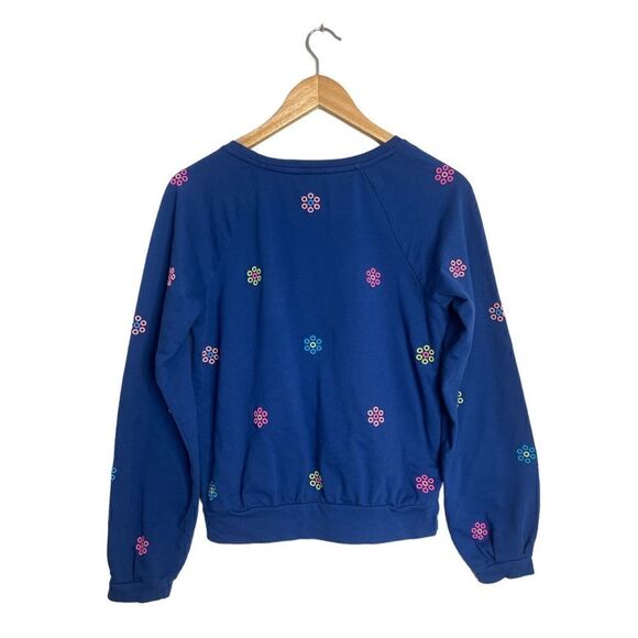 Lilly Pulitzer Landyn Sweatshirt Ditsy Daisy Embroidery Size Small - Picture 4 of 15